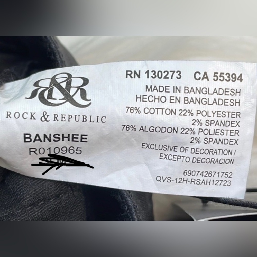 ROCK & REPUBLIC Banshee glow jeans-size 10 - Picture 13 of 13